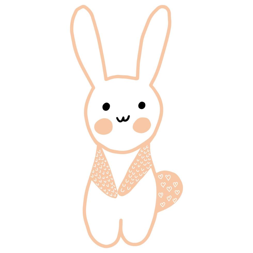 vector schattig tekenfilm konijn konijn dier icoon. symbool van de 2023 jaar.