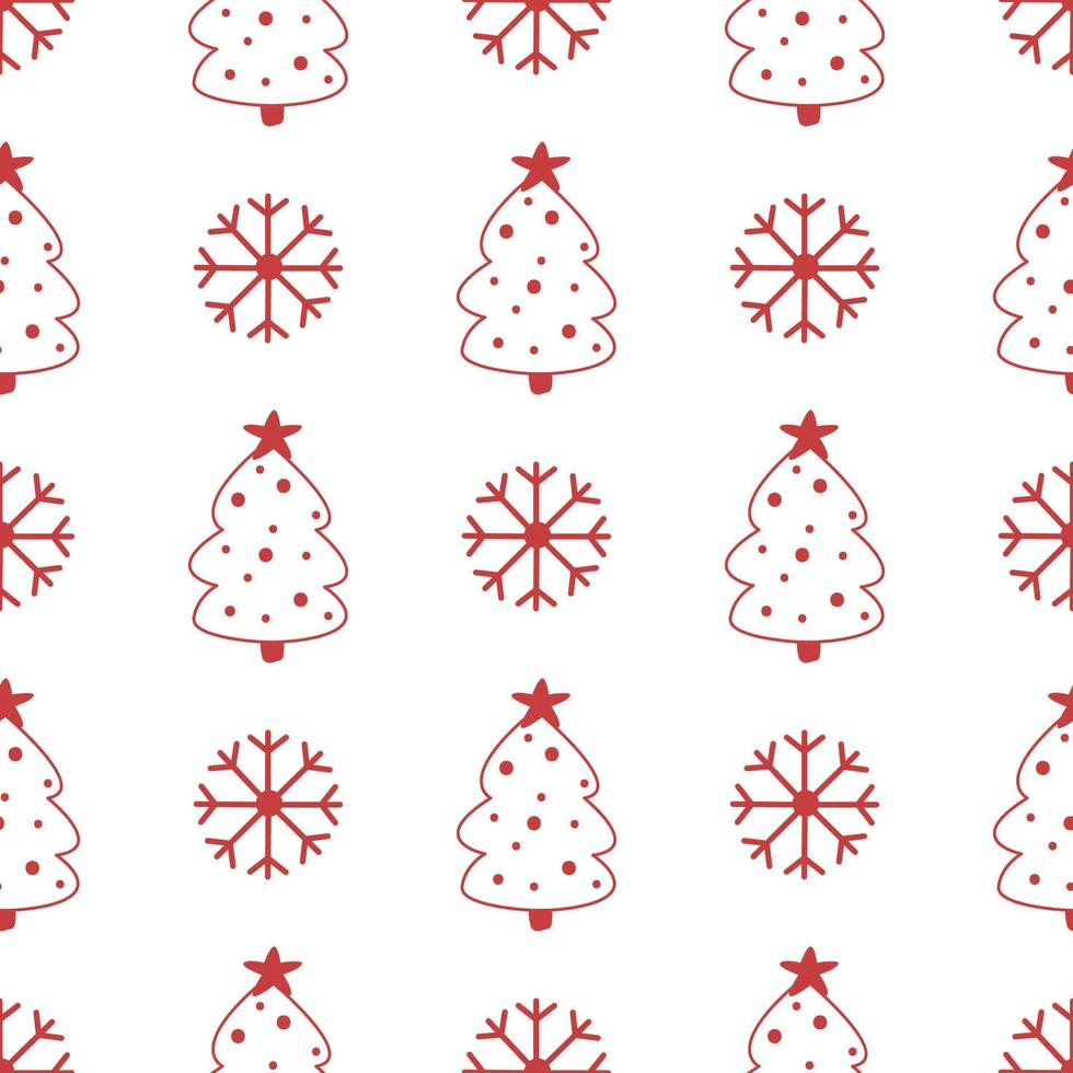 winter en Kerstmis themed naadloos patroon vector