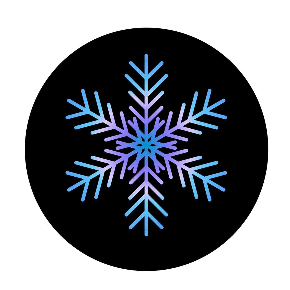 vector blauw sneeuwvlok Bij ronde achtergrond icoon. illustratie voor web