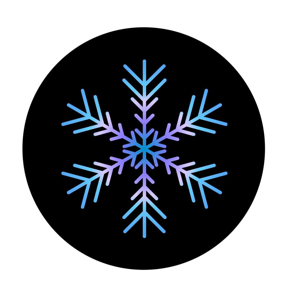 vector blauw sneeuwvlok Bij ronde achtergrond icoon. illustratie voor web