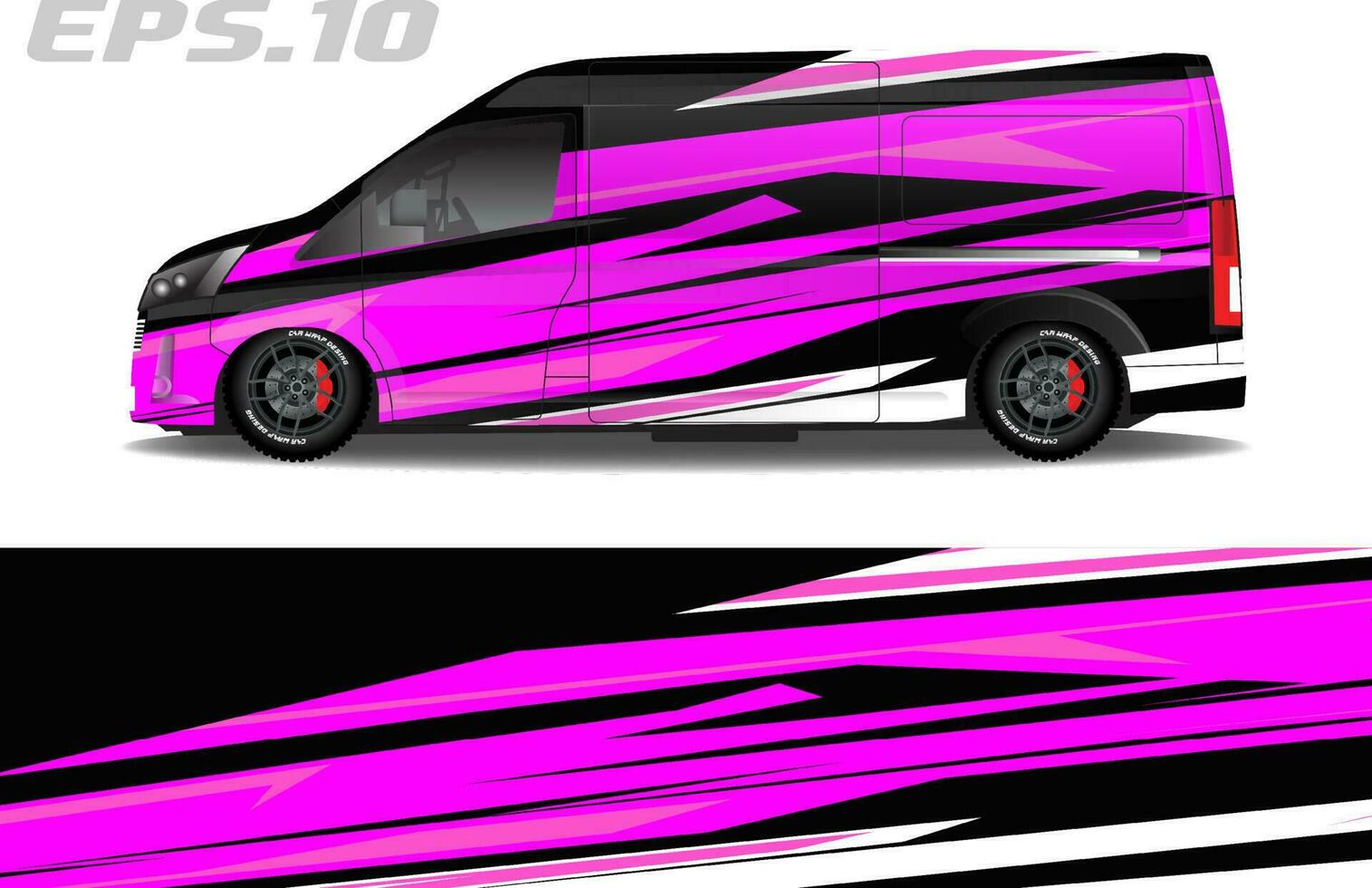 Blind busje vector kleurstelling racing auto ontwerp