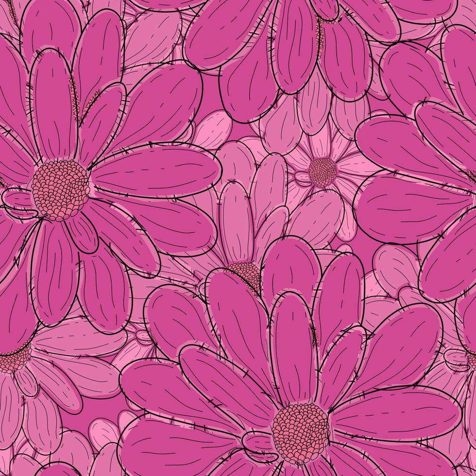 roze bloemen structuur vector naadloos patroon. perfect voor voorjaar en zomer behang, achtergronden, uitnodigingen, en verpakking ontwerp projecten. vector oppervlakte patroon ontwerp.