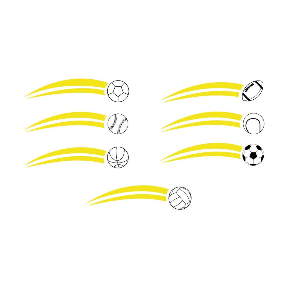 sport ballen vliegend door de lucht geïsoleerd Aan wit achtergrond vector