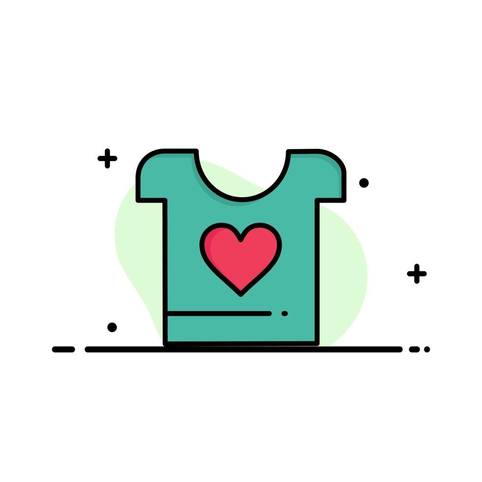 kleren liefde hart bruiloft bedrijf logo sjabloon vlak kleur vector