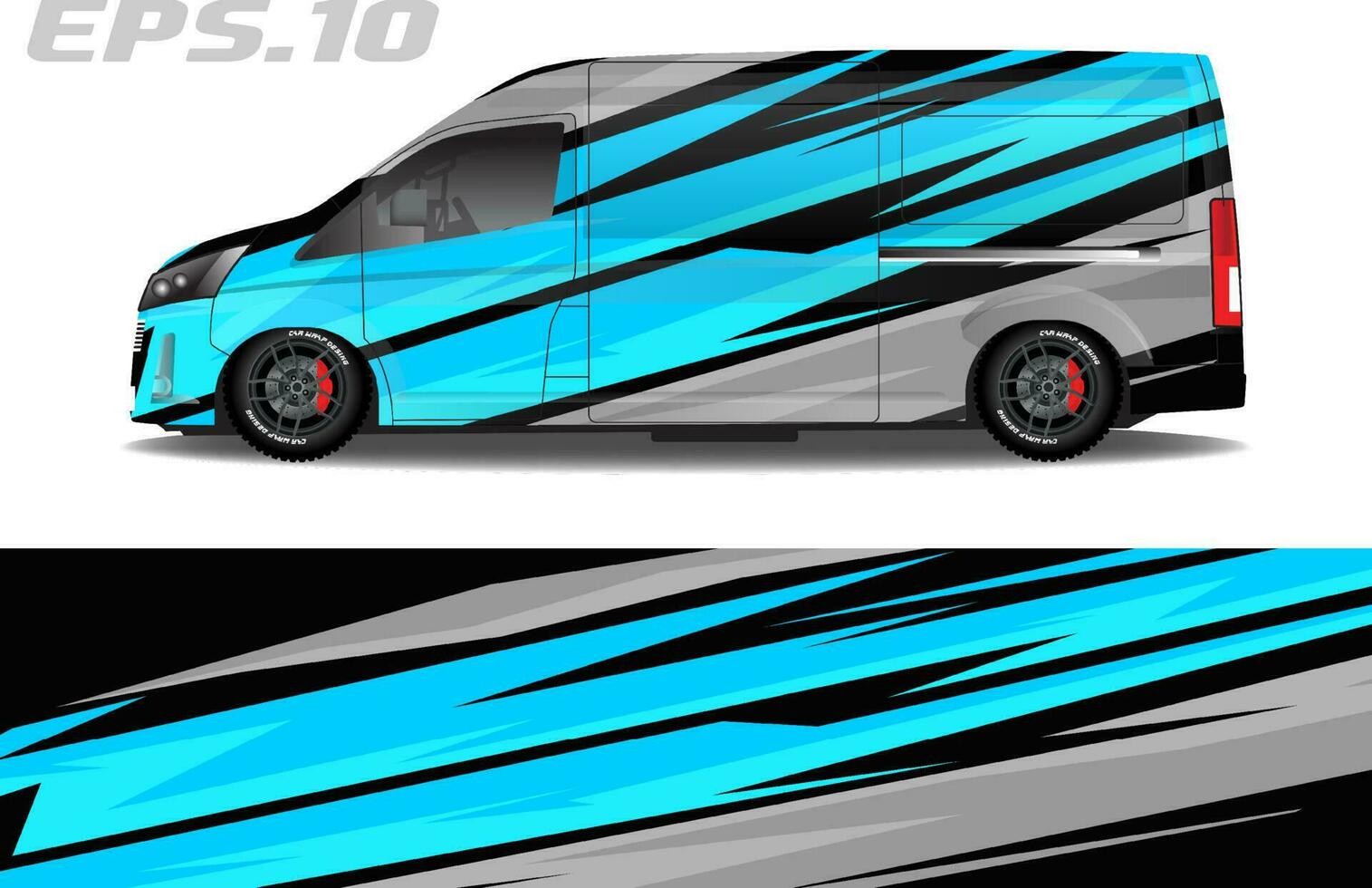 Blind busje vector kleurstelling racing auto ontwerp