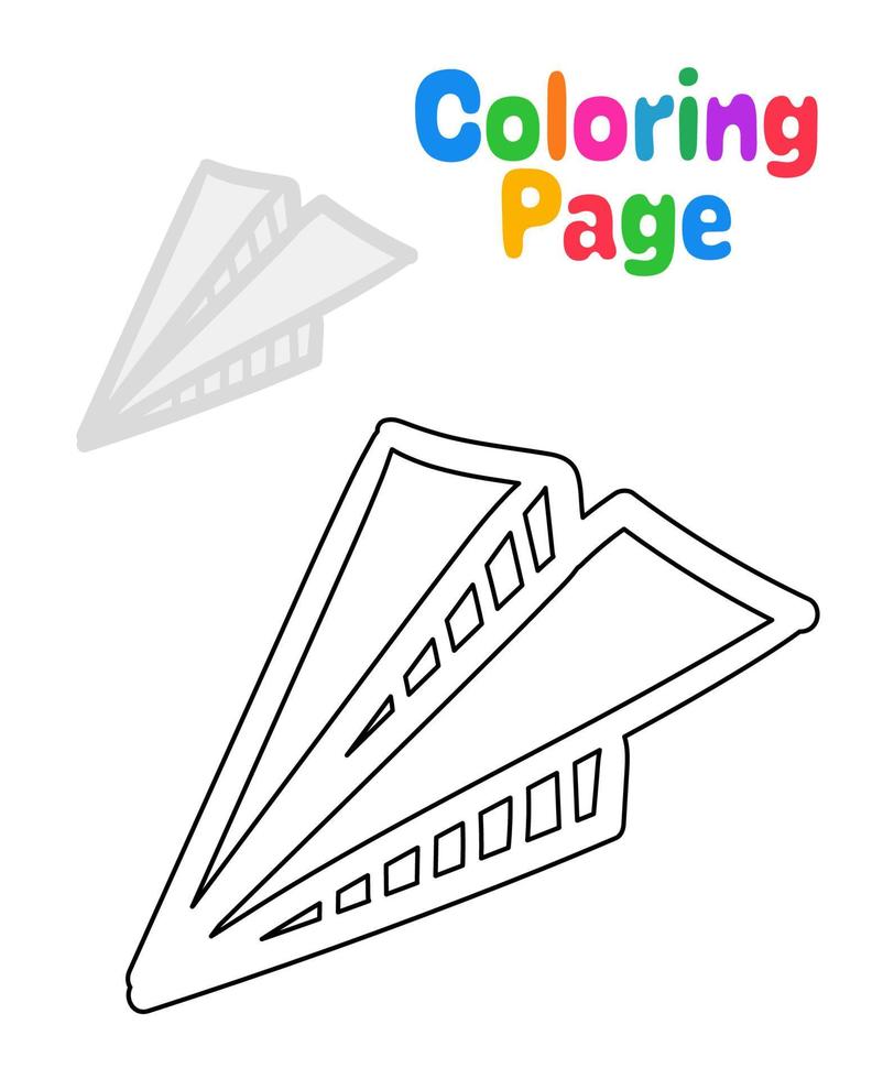 kleur bladzijde met papier vlak voor kinderen vector