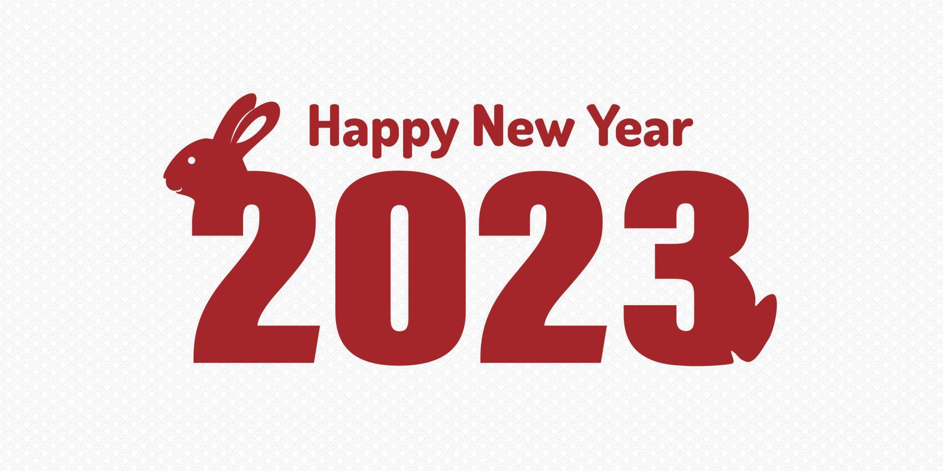 typografie gelukkig Chinese nieuw jaar banier 2023 vector
