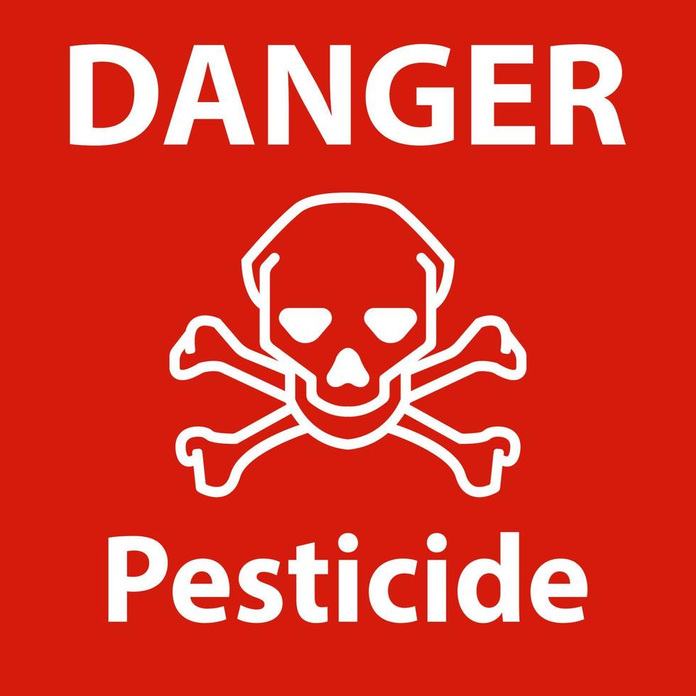 Gevaar pesticide symbool teken Aan wit achtergrond vector