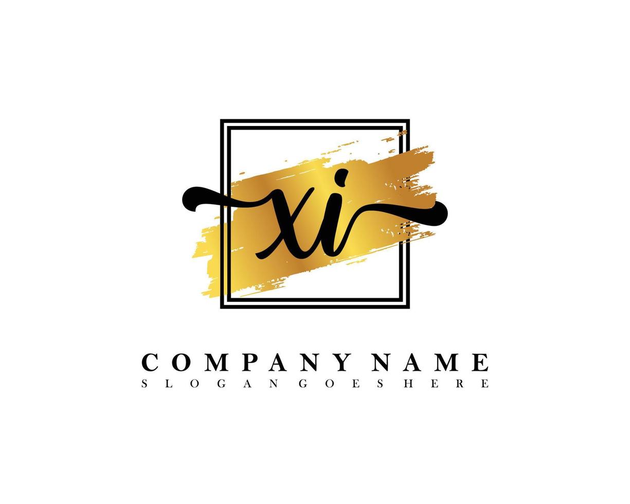 xi eerste handschrift logo concept vector