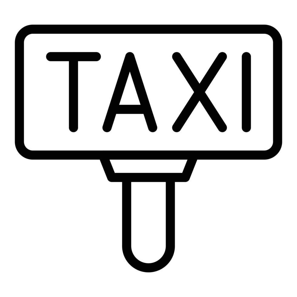 taxi bord icoon, schets stijl vector