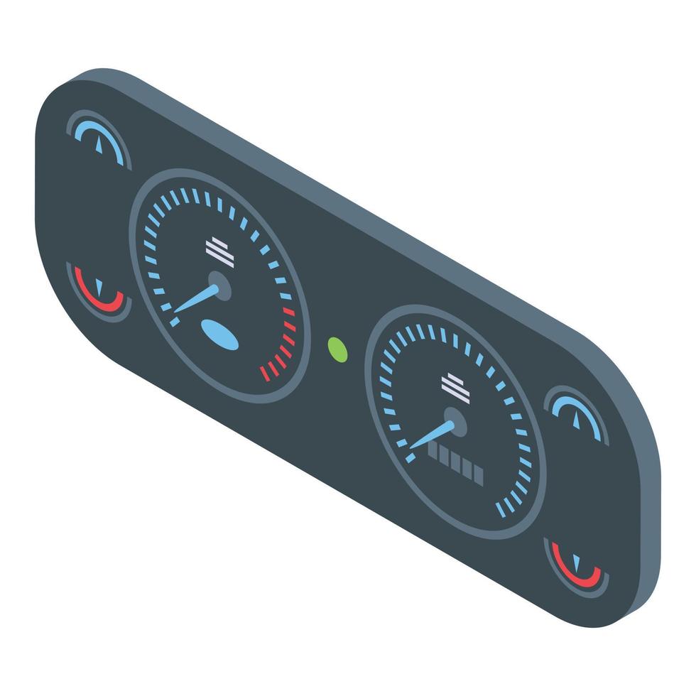 auto controle dashboard icoon, isometrische stijl vector