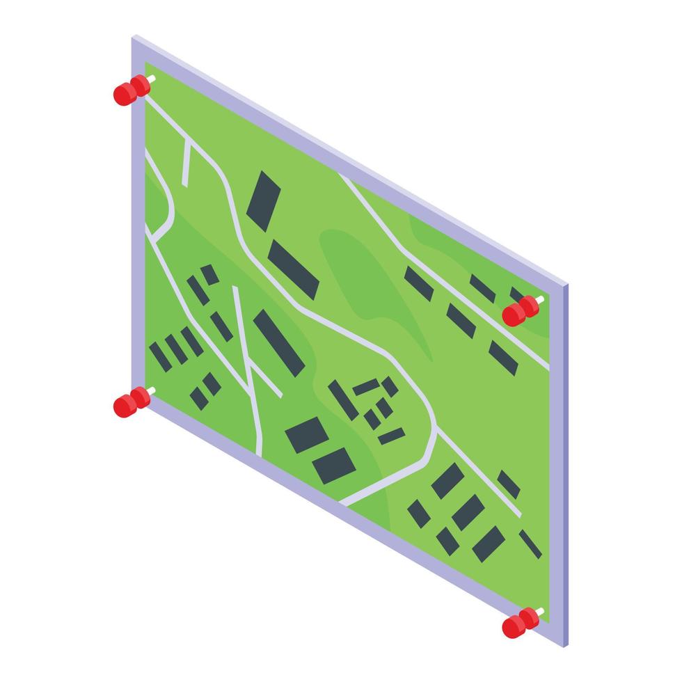 kaart navigatie icoon, isometrische stijl vector