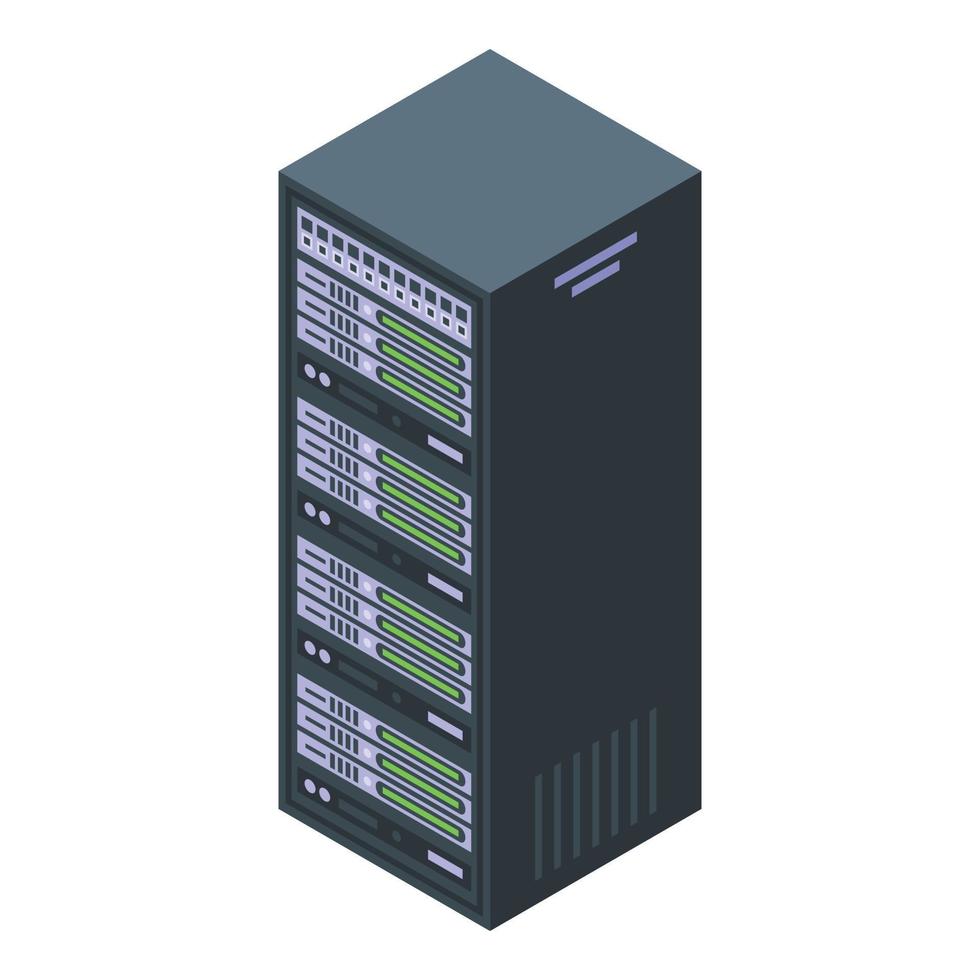 klant databank server infrastructuur icoon, isometrische stijl vector