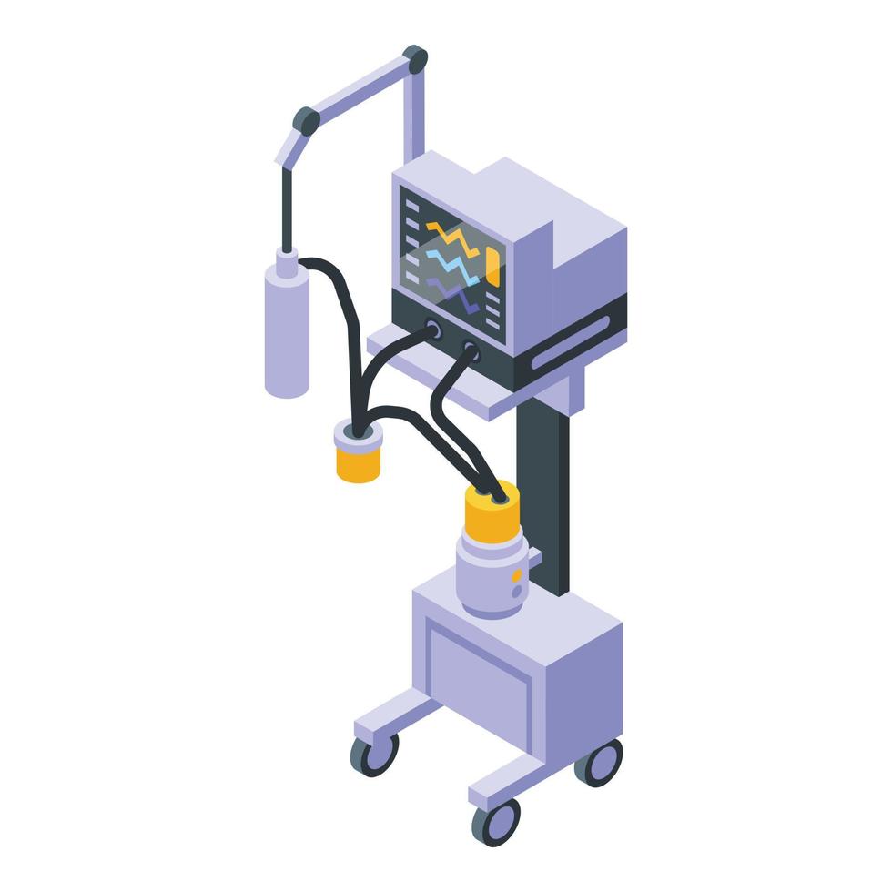 medisch uitrusting ventilator icoon, isometrische stijl vector