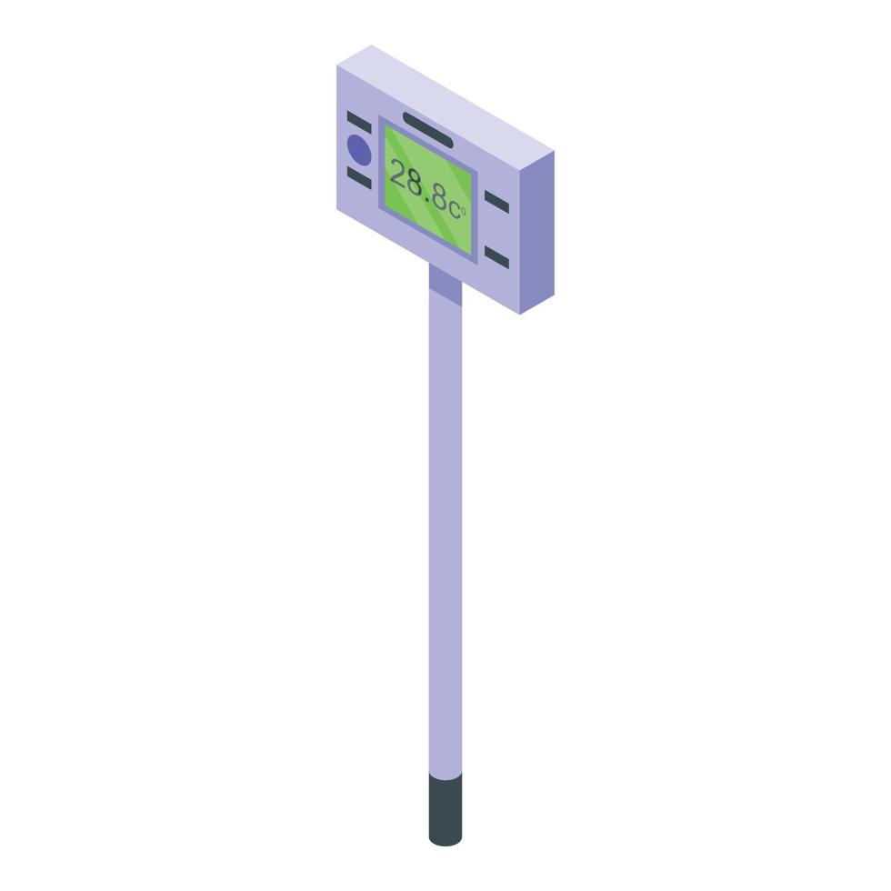 medisch digitaal thermometer icoon, isometrische stijl vector
