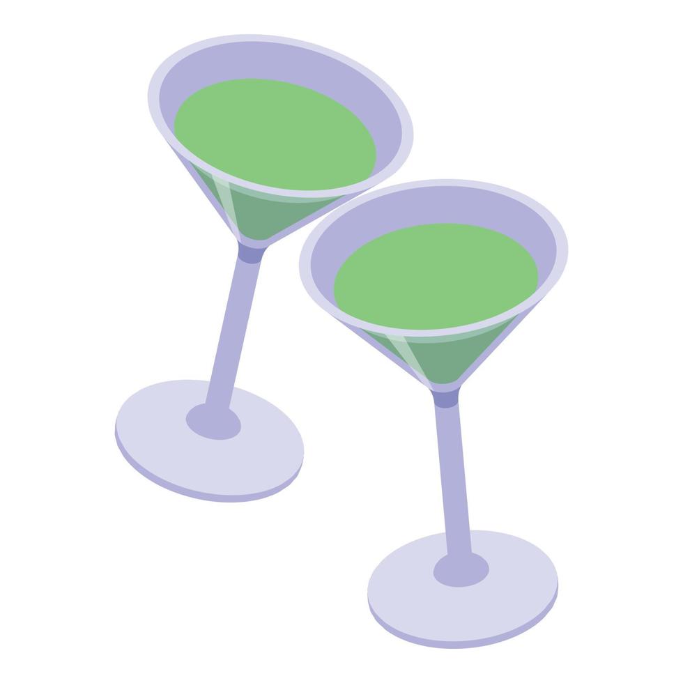 partij cocktail proost icoon, isometrische stijl vector