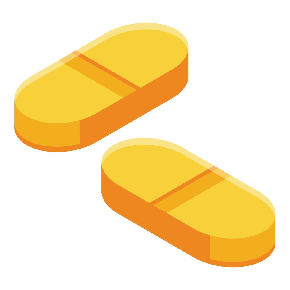 sport voeding pillen icoon, isometrische stijl vector