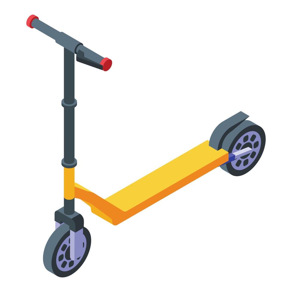 stad elektrisch scooter icoon, isometrische stijl vector