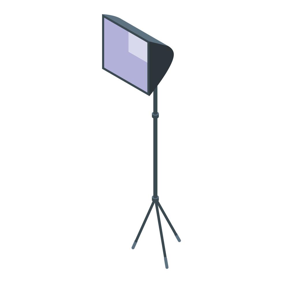 bioscoop licht softbox icoon, isometrische stijl vector