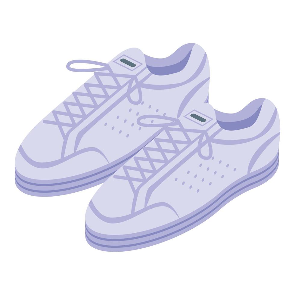 modern wit sportschoenen icoon, isometrische stijl vector