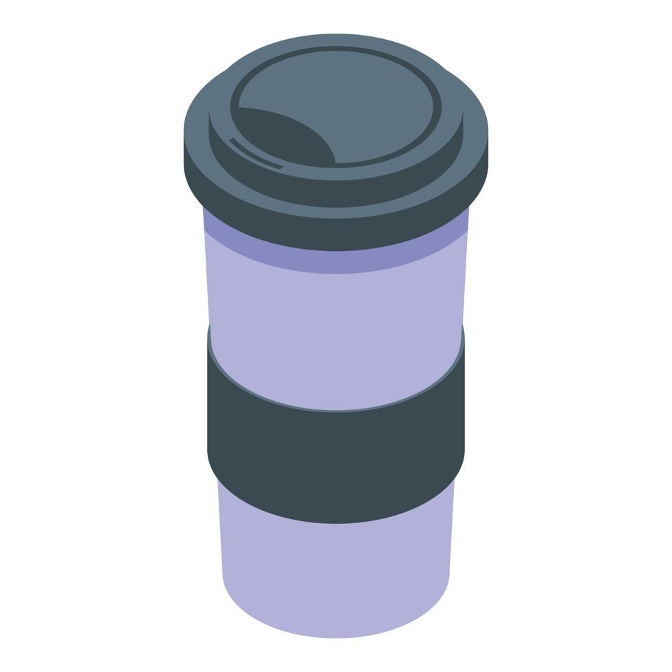 ochtend- koffie kop icoon, isometrische stijl vector