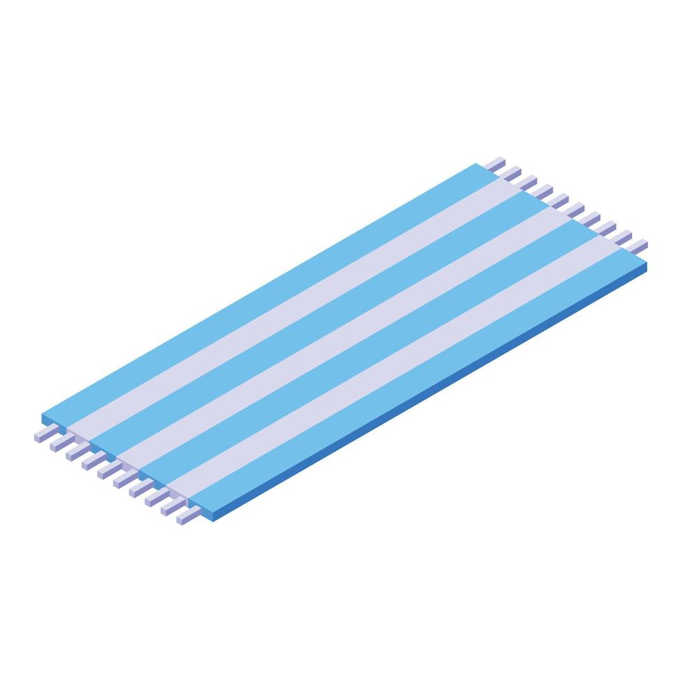 strand handdoek icoon, isometrische stijl vector