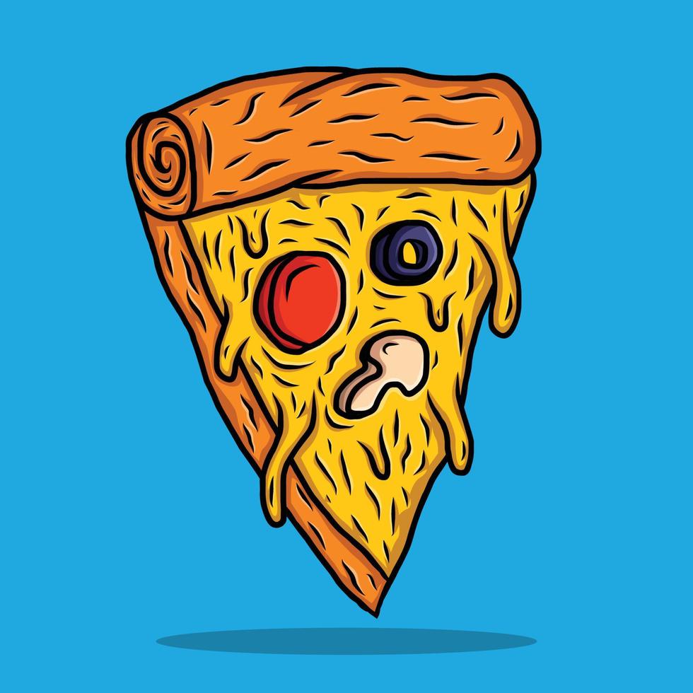 pizza grafisch vector t-shirt illustratie