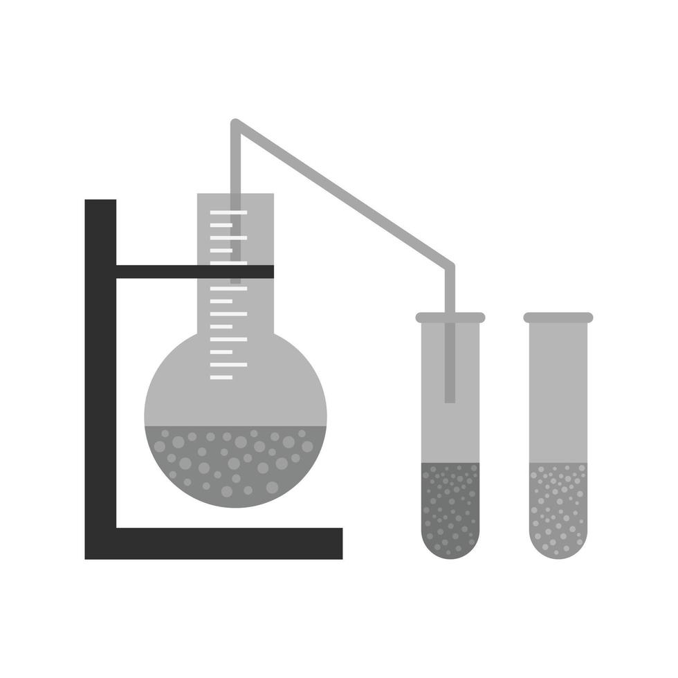 experiment ik vlak grijswaarden icoon vector