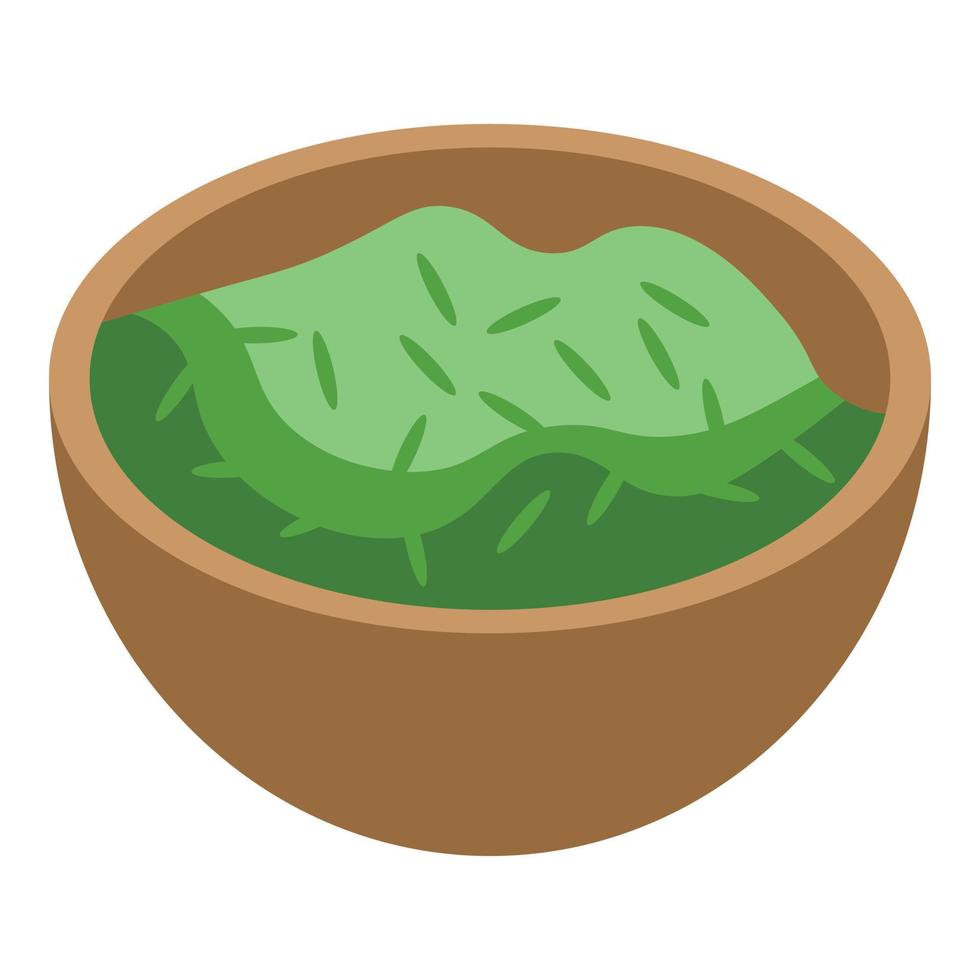 rozemarijn salade icoon, isometrische stijl vector