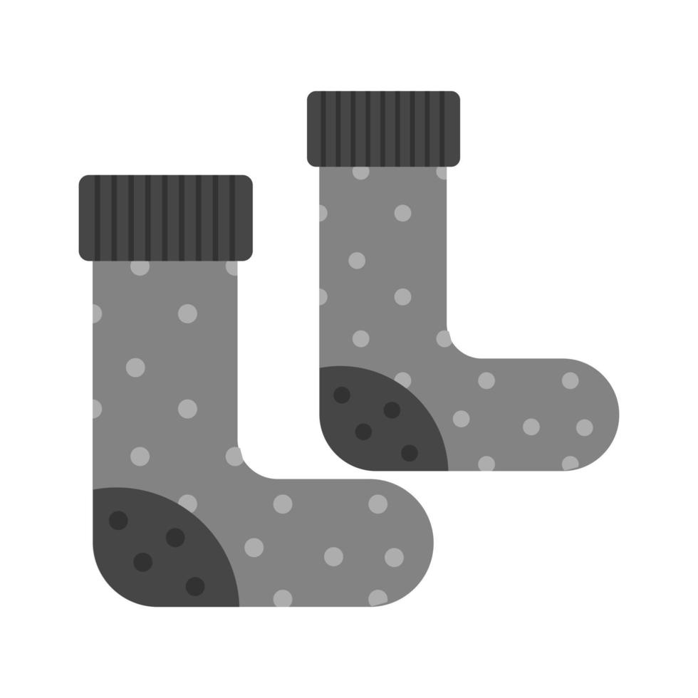 lang laarzen vlak grijswaarden icoon vector