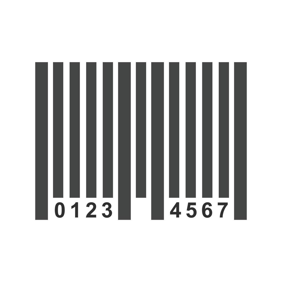 bar code vlak grijswaarden icoon vector