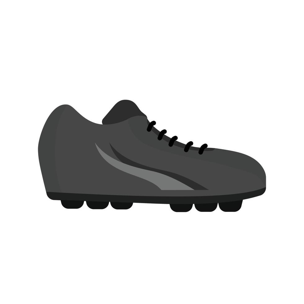 Amerikaans voetbal schoenen vlak grijswaarden icoon vector