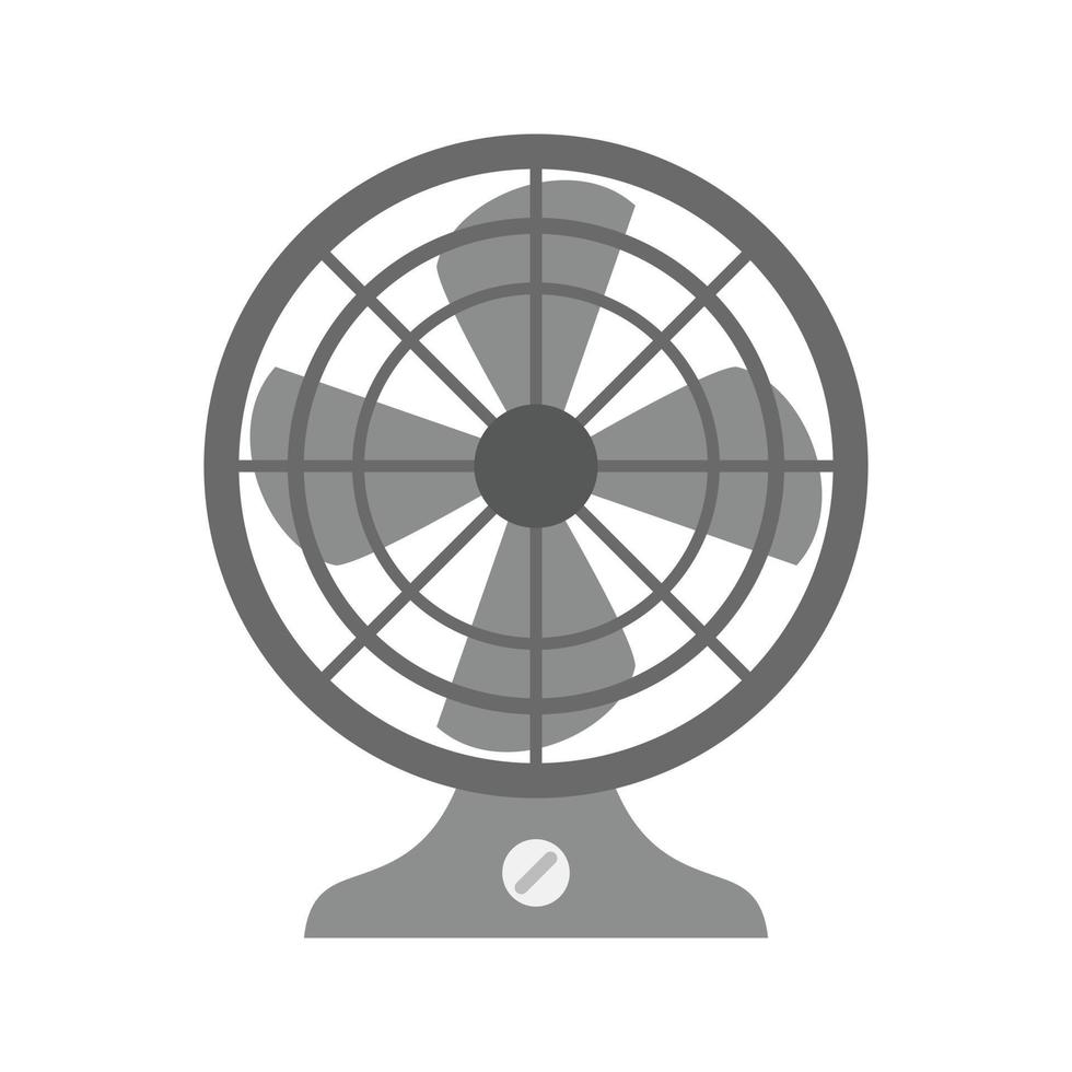 elektrisch ventilator vlak grijswaarden icoon vector