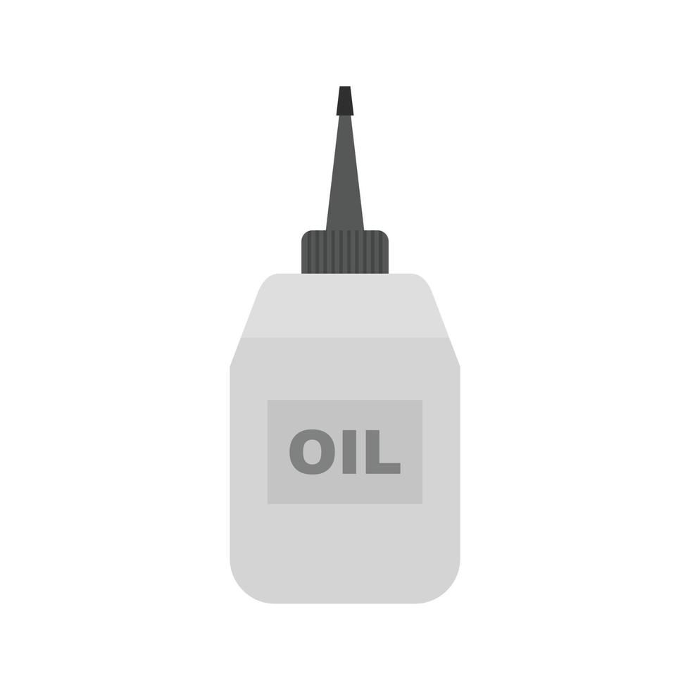 naaien olie vlak grijswaarden icoon vector