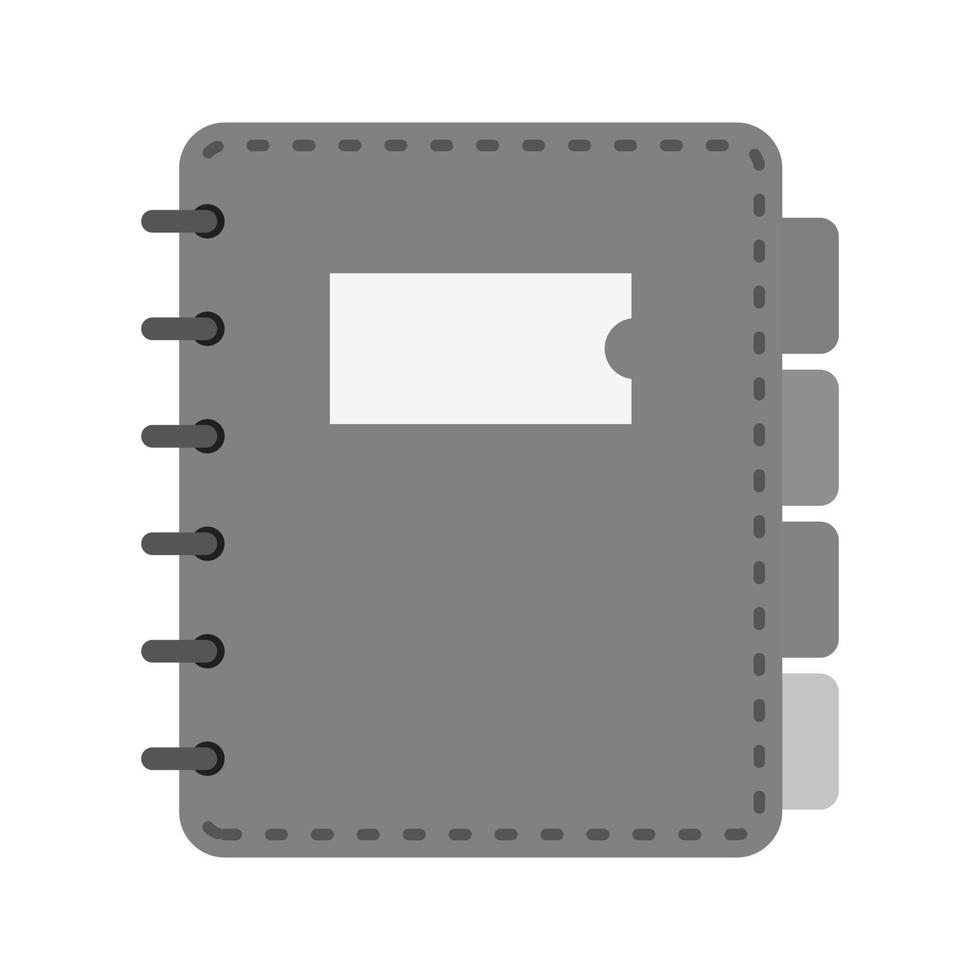 dagboek vlak grijswaarden icoon vector
