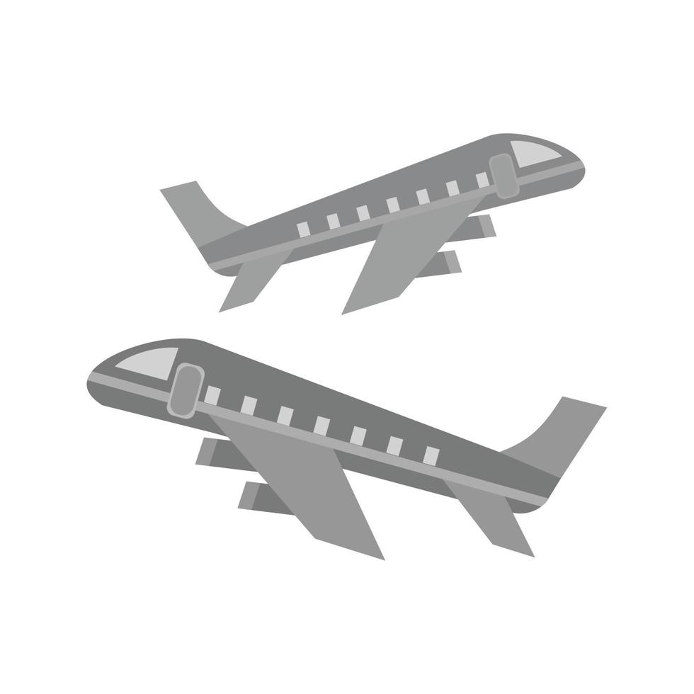 meerdere vluchten vlak grijswaarden icoon vector