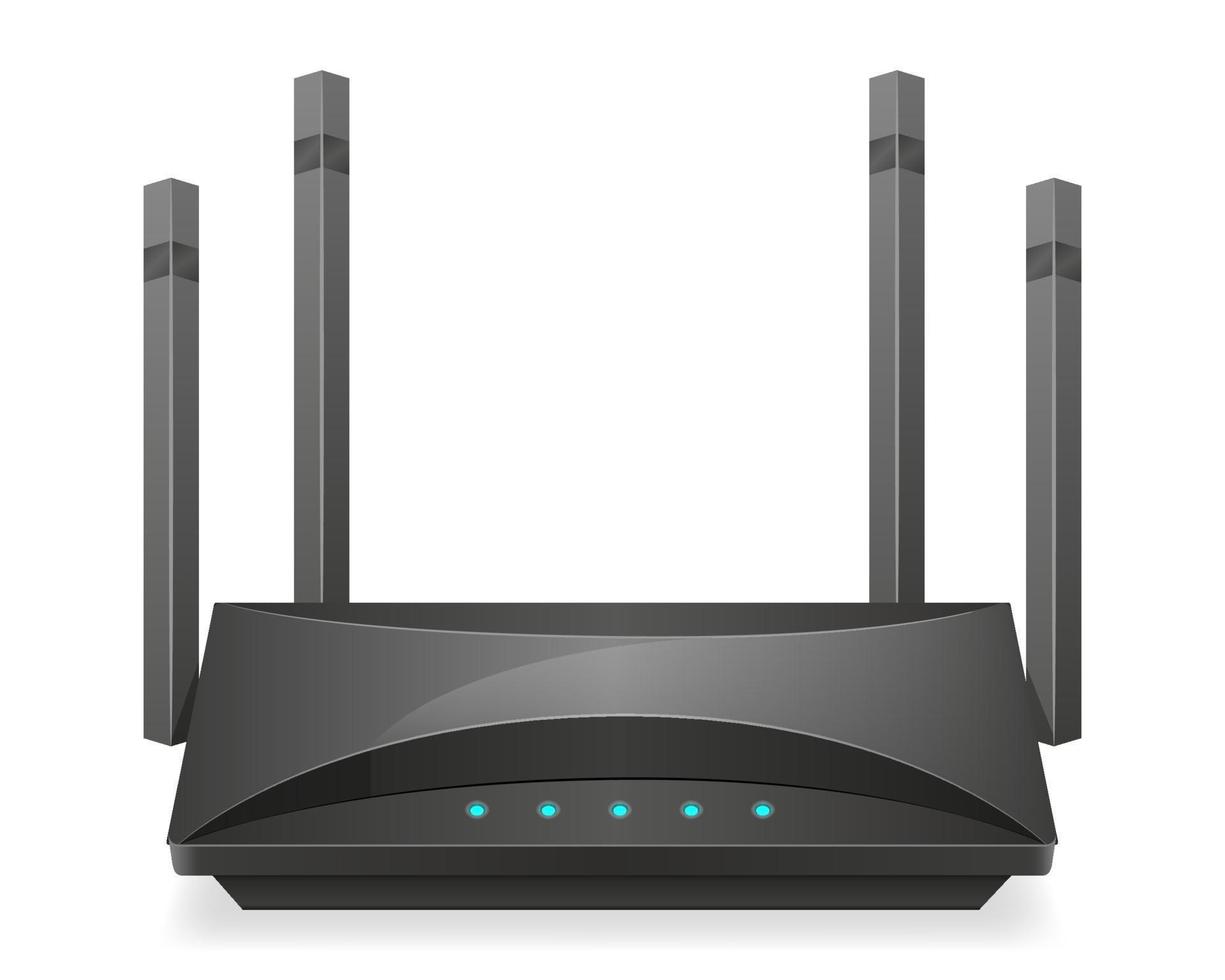 Wifi router voor internet transmissie vector illustratie geïsoleerd Aan wit achtergrond