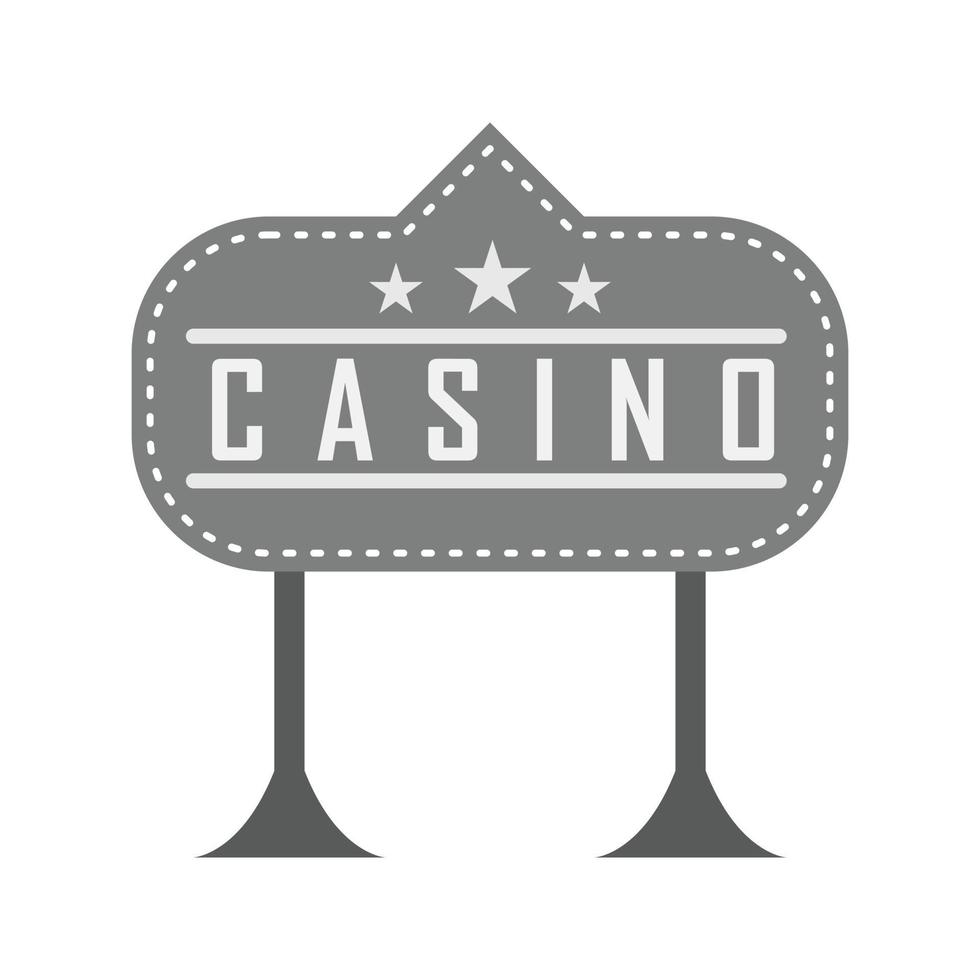 casino teken vlak grijswaarden icoon vector