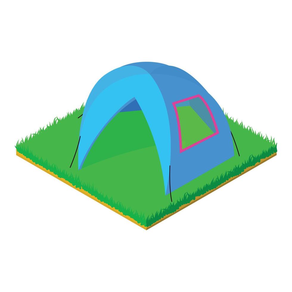 camping medeplichtig icoon, isometrische stijl vector