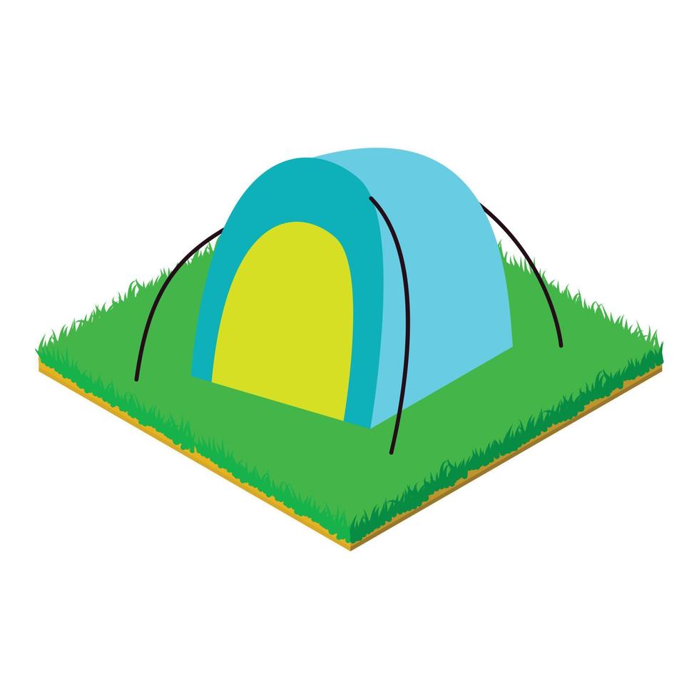 strand tent icoon, isometrische stijl vector