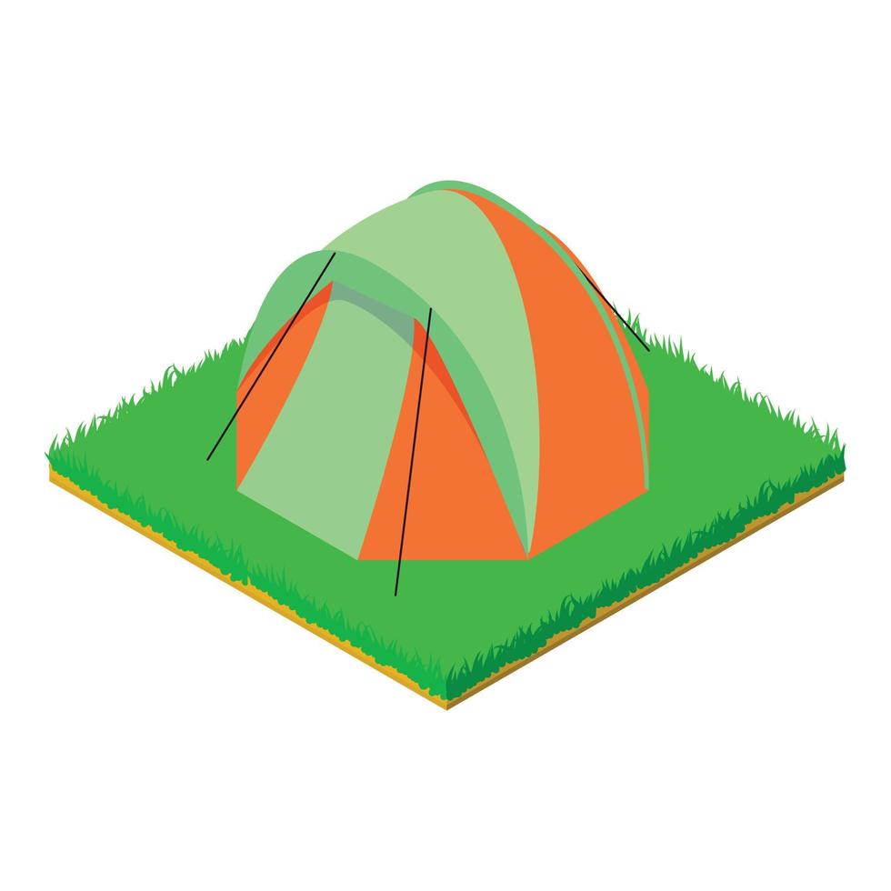 camping uitrusting icoon, isometrische stijl vector