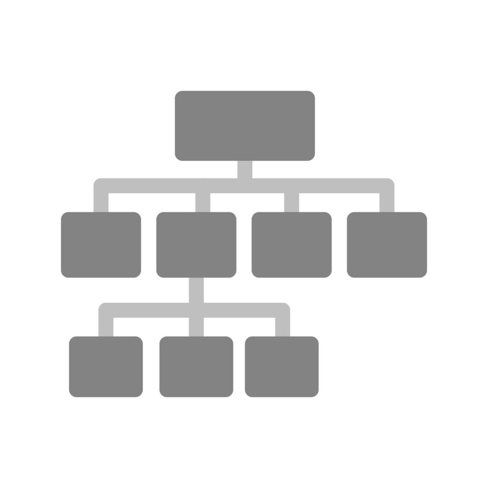 flowchart vlak grijswaarden icoon vector