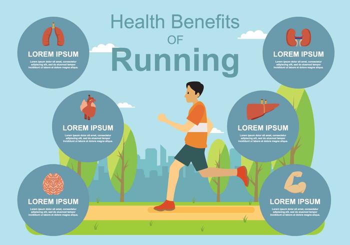 Gratis gezondheidsvoordeel van joggenillustratie vector