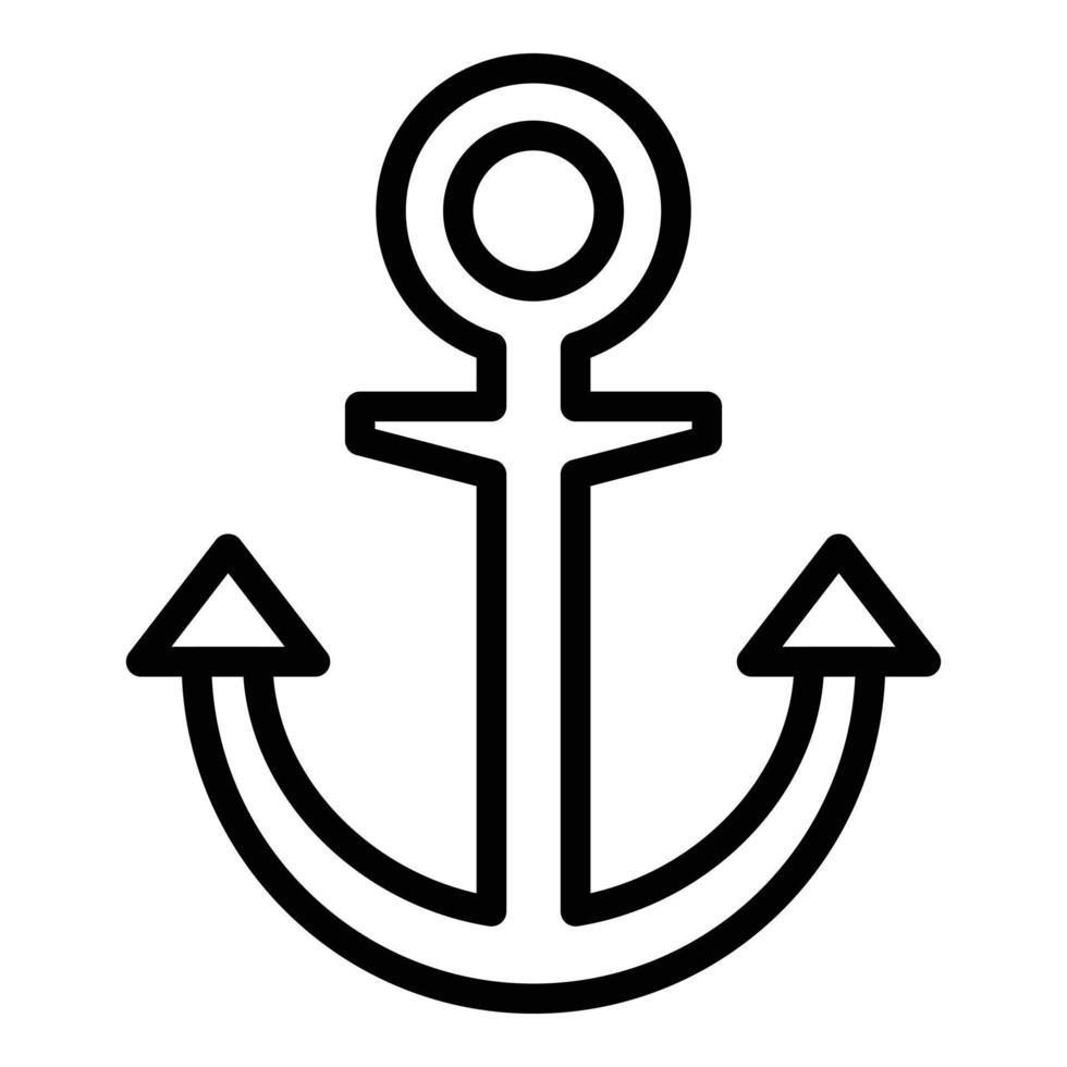 marinier anker icoon schets vector. marine boot vector