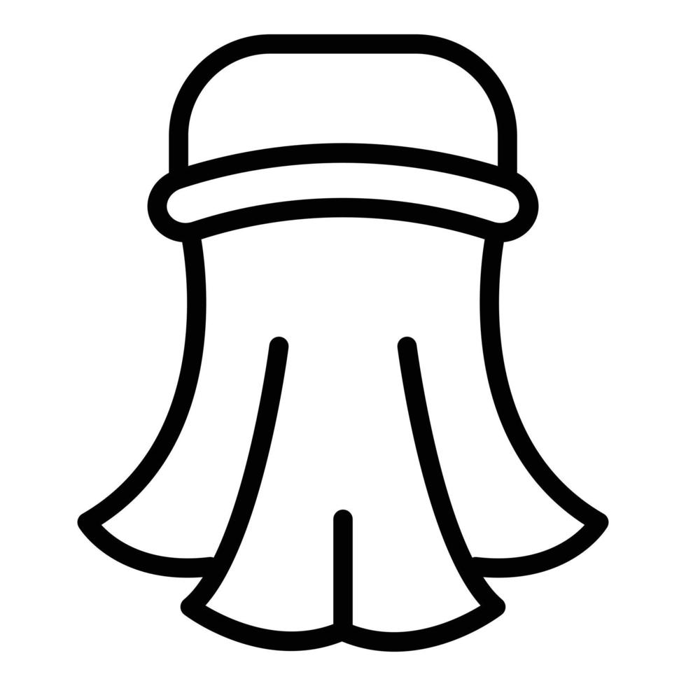 Islamitisch tulband icoon schets vector. Islam gebed vector