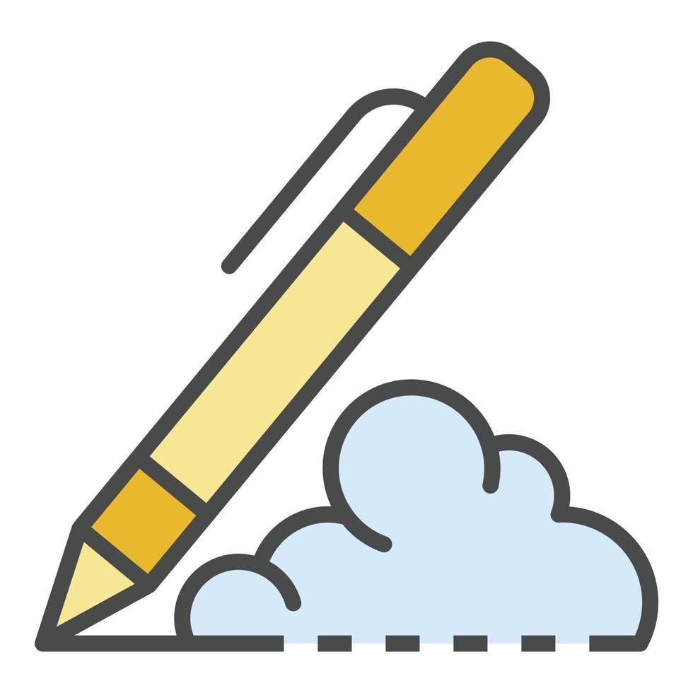 schrijven pen icoon kleur schets vector