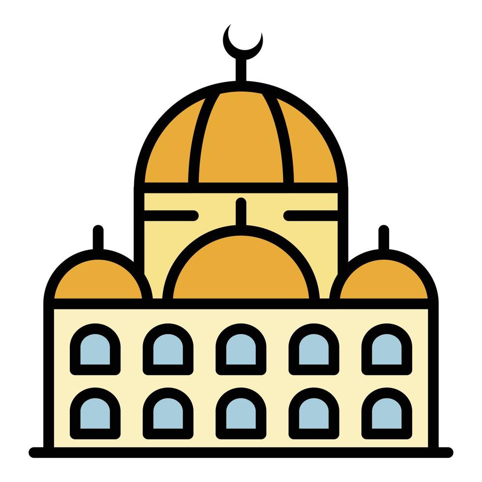 moskee icoon kleur schets vector