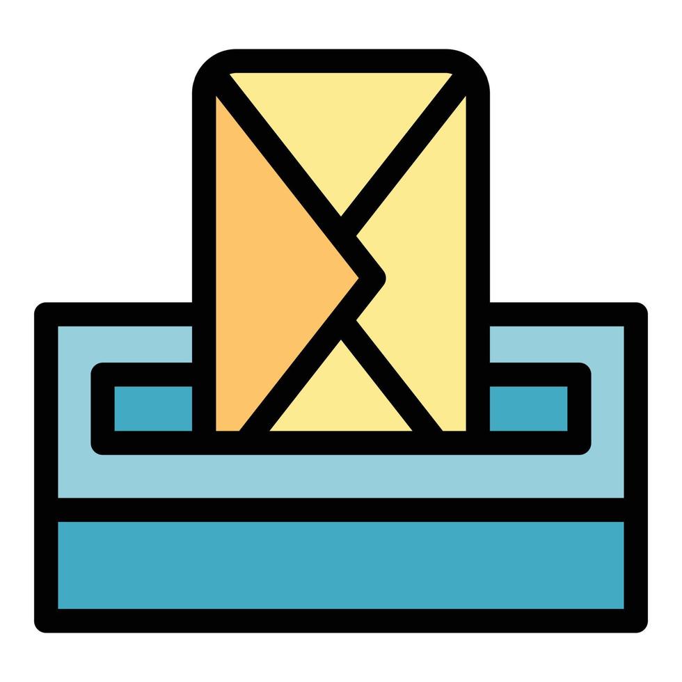 envelop mail doos icoon kleur schets vector