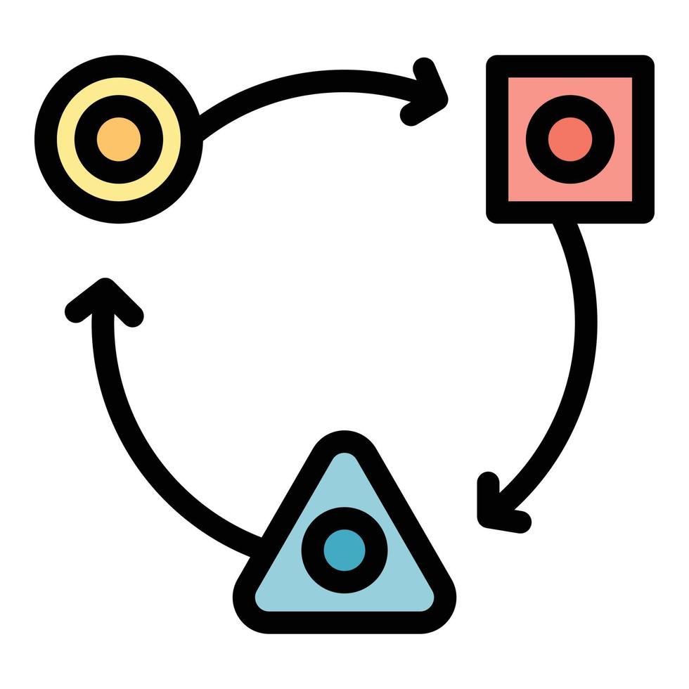 aanpassing icoon kleur schets vector