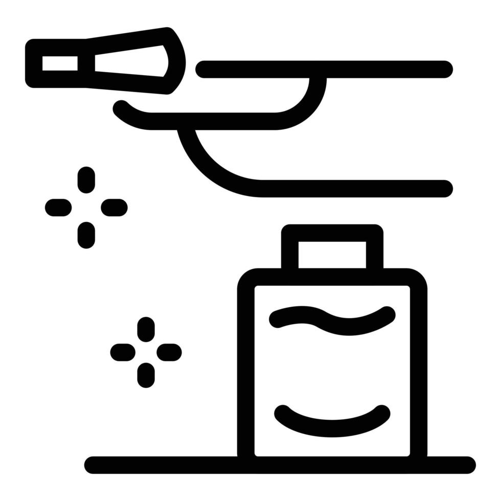 manicure procedure icoon, schets stijl vector